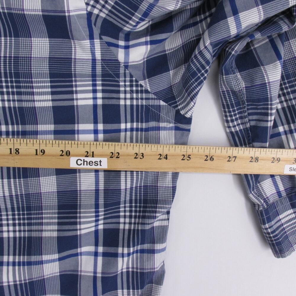 Polo Ralph Lauren Performance Shirt Mens XL Blue Plaid Long Sleeve Stretch - Picture 4 of 8